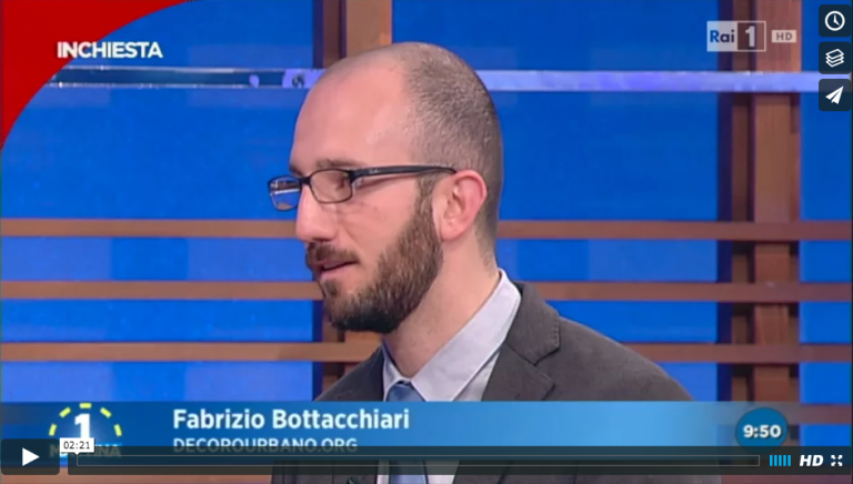 Fabrizio Bottacchiari su RAI1 per DecoroUrbano