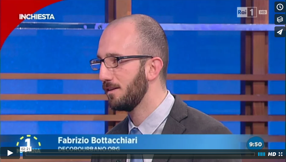 Fabrizio Bottacchiari su RAI1 per DecoroUrbano